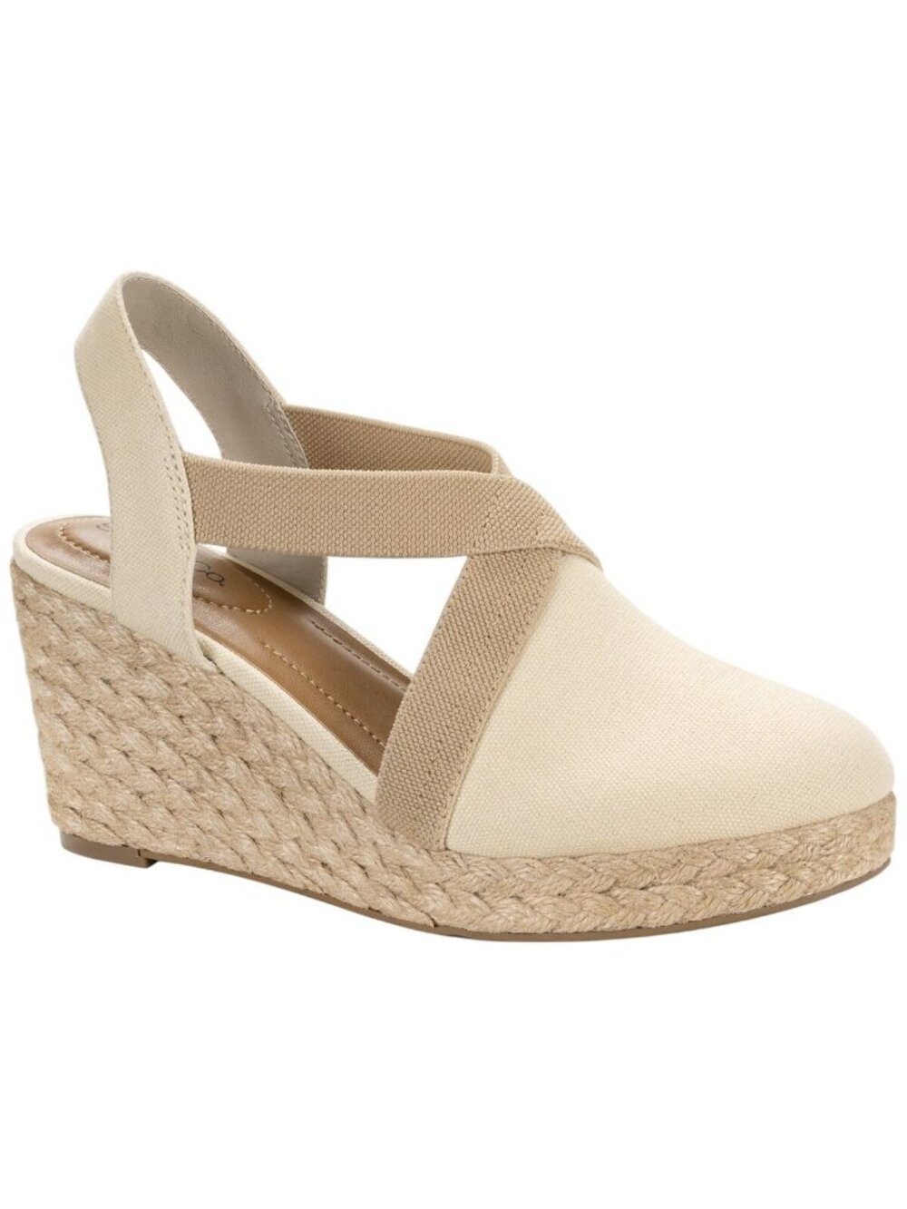 NWT Style & Co Womens Siennaa Closed Toe Wedge Espadrilles Papyrus Brown 8.5M